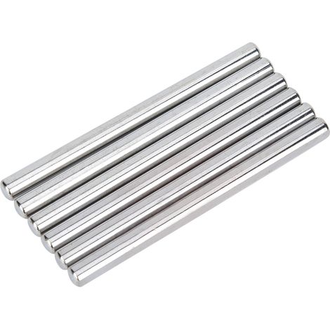 6 Stück D-Achsen aus Edelstahl 303/304, präzisionsgeschliffen, für Industrieroboter, 80 x 6 mm (1/5)