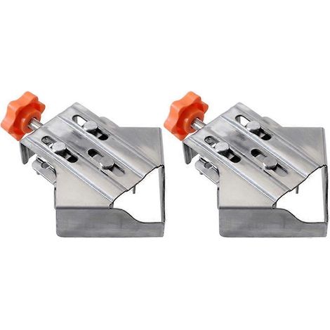 Jeu de 2 serre-joints à positionnement rapide pour le travail du bois, utilisé pour l'assemblage de panneaux, serre-joint à angle droit (90°), type fermé (1/5)