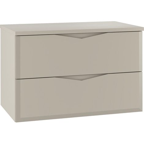 Meuble sous-vasque 80cm plan de toilette Ellie Cachemire (1/5)