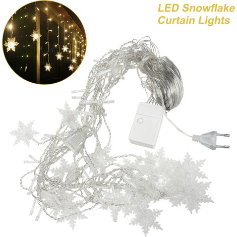 Jeffergarden Guirlande lumineuse LED flocons de neige pour Noël-DOU