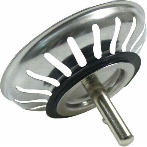 Panier Pour Bonde d'Évier de Cuisine 80 mm - Crépine Universelle Acier Inoxydable, Bouchon Panier Pop-Up, - Lavable Lave-vaisselle, Ne se Bouche & Ne Déborde Pas TRIMEC-Chrom (1/4)