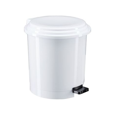 Poubelle plastique 12 L ronde à pédale (1/2)