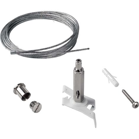 Kit Sospensione Senza Rosone Link Metallo Bianco 3M