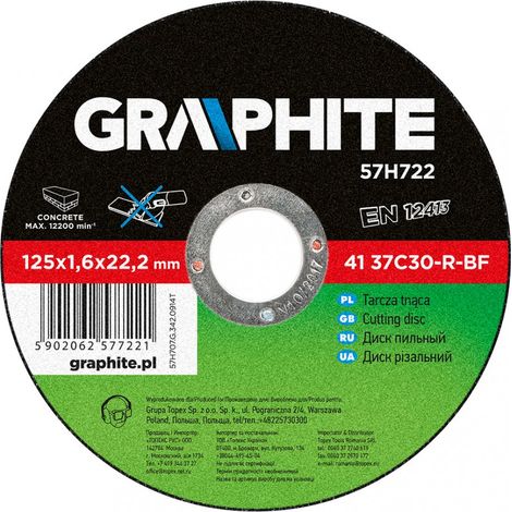 Disco de corte de piedra de 125 x 1,6 x 22,2 mm, 41 37C30-R-BF (1/2)