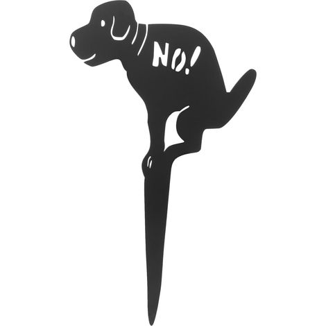 Elegant Schwarzer Hund Warnhinweisschild aus Eisen für den