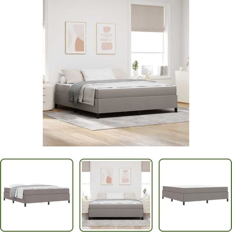 Matratze - Boxspringbett Taupe 180 x 200 cm Stoff (1/5)