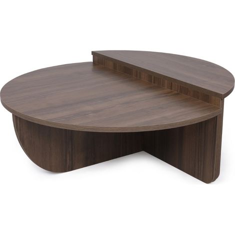 Mesa de café modular color nogal MILA (1/5)