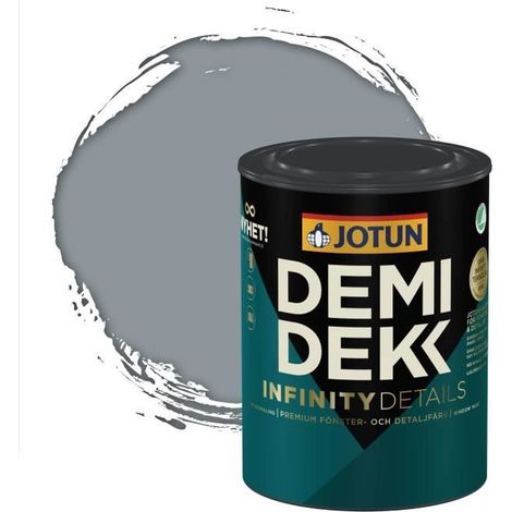 Peinture Bois - DEMIDEKK INFINITY DETAILS - Lasure Opaque Satinée - RAL 7001 - 0,75L (1/2)