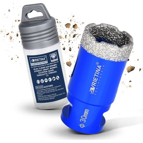Foret à Carrelage 30mm Trépans Diamant Carrelage M14 pour Meuleuse D'angle Grès Cérame, Porcelaine Marbre Granit Céramique Sec et Humide Scie Cloche Couronnes de Forage (1/5)