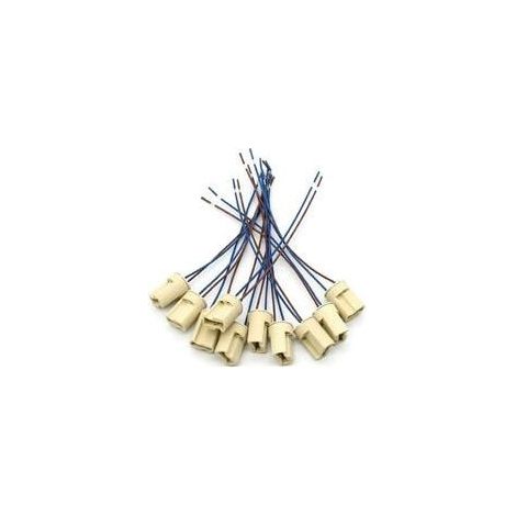 10 Pièces G9 Support de Lampe en Céramique, Lampes Halogènes Douille de Connecteur en Céramique, Support de Lampe G9 250V Douille G9 Support de Lampe de Lumière en Céramique (1/4)
