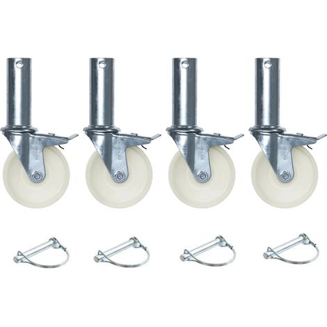 Roues d’échafaudage - MESO - Nylon - Lot de 4 - 125mm - 120kg