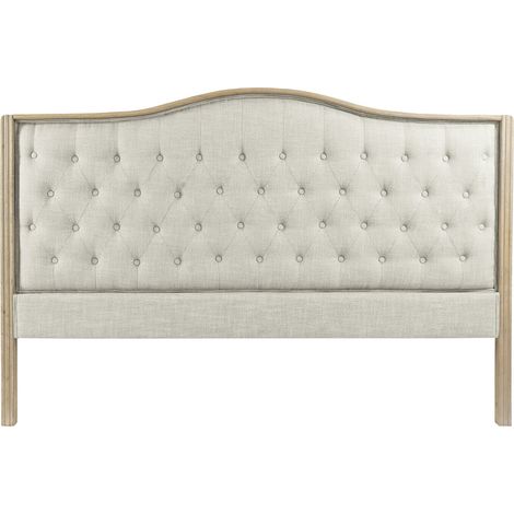 Cabecero Cama Lino Rubberwood 160X10X133 Beige (1/3)