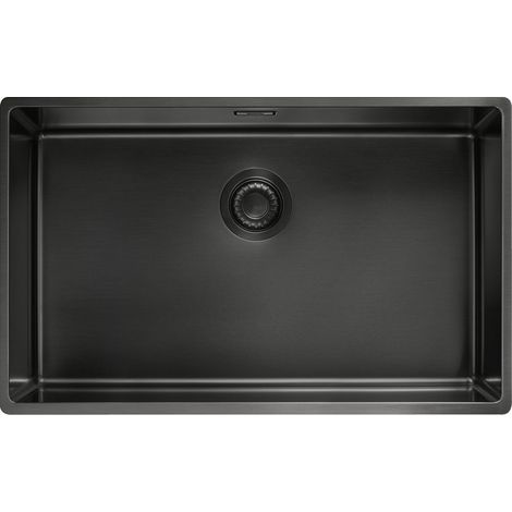 Cuve Mythos Masterpièce BXM 110-68 anthracite 725 x 450 x 200 mm - sous-meuble 80 cm - vidage automatique - Franke (1/5)