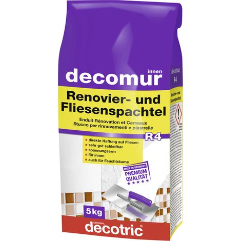 Decotric Decomur Renovier- und Fliesenspachtel R4 5 kg Fliesenkleber