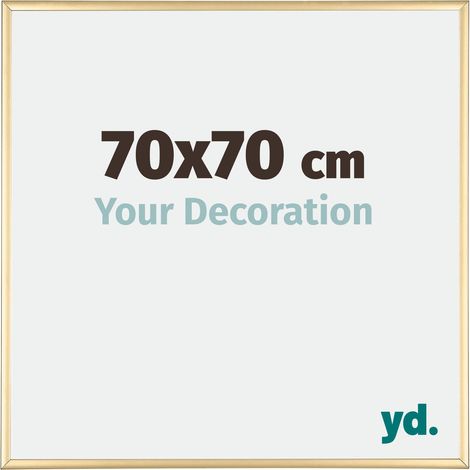 yd. - Cadre photo 70x70 - Or - Aluminium - Kent