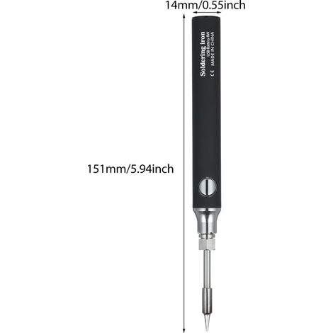 Kit de fer à souder sans fil, mini fer rechargeable par USB, stylo de soudage portable basse tension 5 V, 3 outils de réglage de la température pour petits projets, réparation d'appareils ménagers, br (1/5)