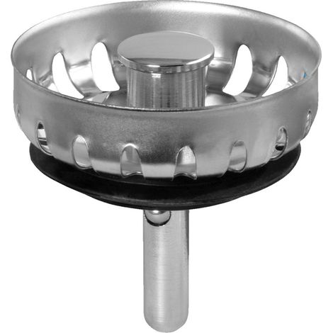 McAlpine 50mm Mini Kitchen Sink Strainer Plug - Stainless Steel (1/2)