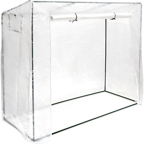 Serra da giardino XL con tetto inclinato 200 x 80 cm per accelerare la crescita di verdure e fiori in PVC verde 130004443