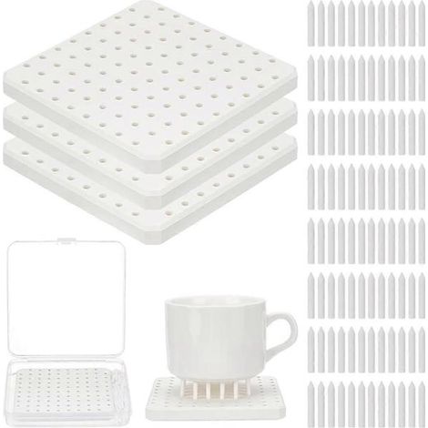 Lot de 3 tapis réfractaires pour four avec 180 clous de support pour poterie, fours domestiques et outils de cuisson céramique DIY (1/5)