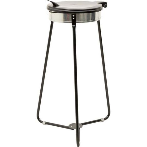 [GEBRAUCHT] B-Ware STIER Müllsackhalter Abfallbehälter 120l schwarz Kunststoff 515x515x935mm