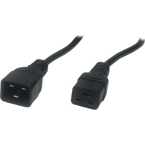POSAC-C19-C20-18: POS-AC-Kabel C19-QT4[16A]-C20[16A] H05VV-F3G1,5 L=1800 schwarz