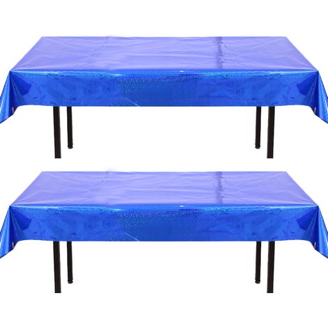 Tablecloth En Aluminium - 100 x 270 cm - Imprimé PET Brillant - Résistant À L Eau Et Aux Graisses - Pour Décoration De Table De Fête - 2 Pièces (1/5)