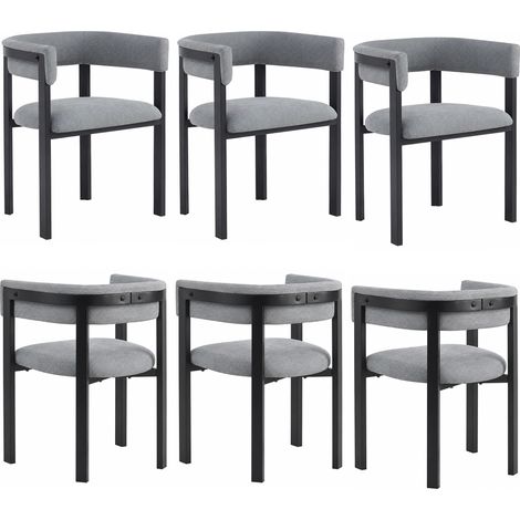 GagaChaises de salle à manger x6 gris chenille (1/5)