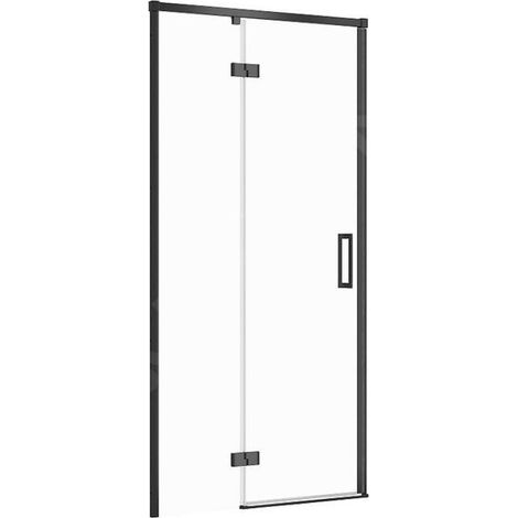Cersanit Larga - Porte de douche 100x195 cm, gauche, noir/verre clair S932-129 (1/4)