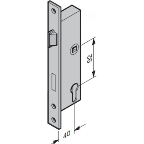 Hörmann – Serrure électrique encastrée à profilé tubulaire 40/92/9 – Pêne tournant – Tension 12V – Protection anti-corrosion – Sens de pose réversible (1/2)