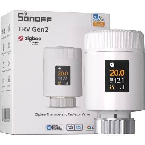 Termostato inteligente para radiador TRV Gen2 Zigbee TRV-ZBT (1/5)