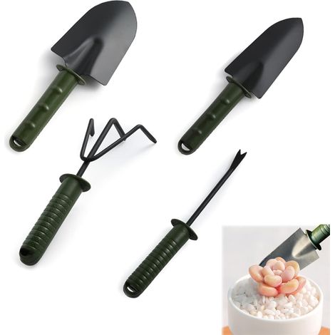 Sollbry 4 pièces ensemble d'outils de jardinage Mini Kit de jardinage outils antirouille (1/5)