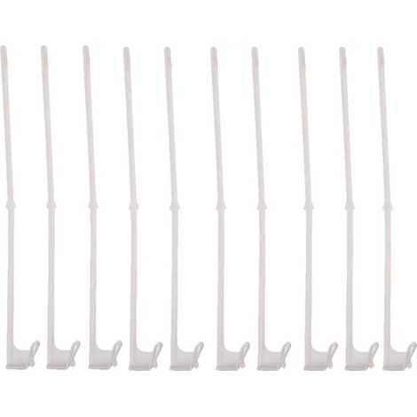 10 Stück Autofenster-Fahnenstangen zum Anklemmen, Fahrzeug-Fahnenrahmen ohne Fahne-38.00X4.50X2.50CM-White (1/2)