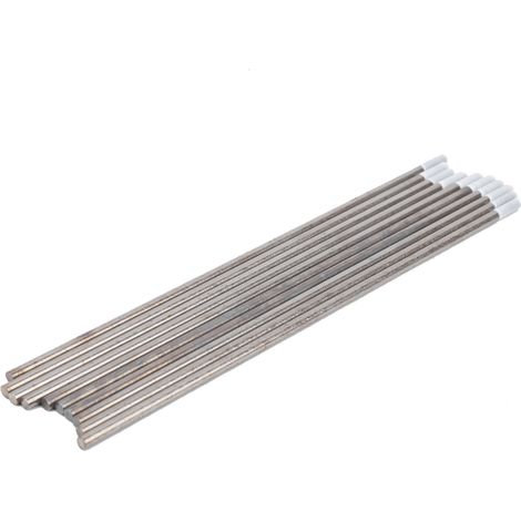 10 Stück WZ8 Zirkon-Wolfram-Stabelektrode, Lichtbogennadel zum Aluminiumschweißen, weiß, 3,2 mm (1/5)