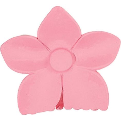 Pince à cheveux en forme de fleur, dents croisées, design antidérapant, forte adhérence, pince à cheveux pour l'arrière de la tête-Pink (1/5)
