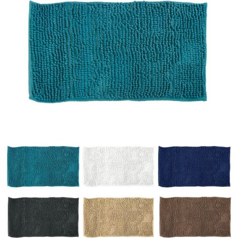 Alfombra para Baño Chenille - Esterilla de Microfibra Antideslizante 40x60 cm Lavable a Máquina (1/5)