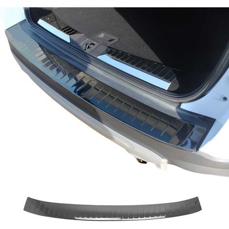 Protection Seuil de Pare-Chocs arrière - Compatible avec Ford Kuga II 2012-2019 - Couverture de Seuil de Coffre - Bande Seuil de Chargement - Style élégant - en Acier INOX Chromé Foncé (1/5)