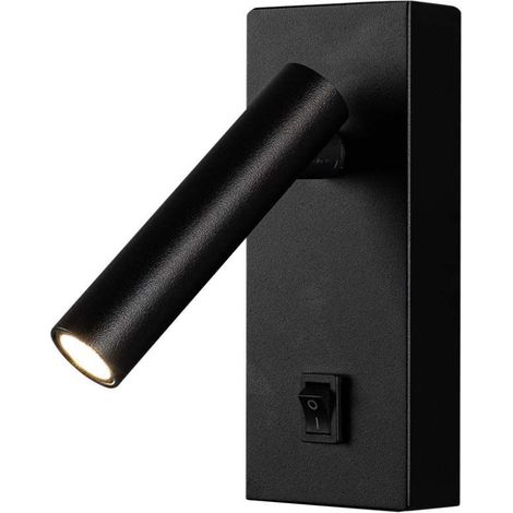 Lámpara de lectura LED V-TAC de 2 W, ajustable, con interruptor de encendido y apagado, color negro y blanco natural.