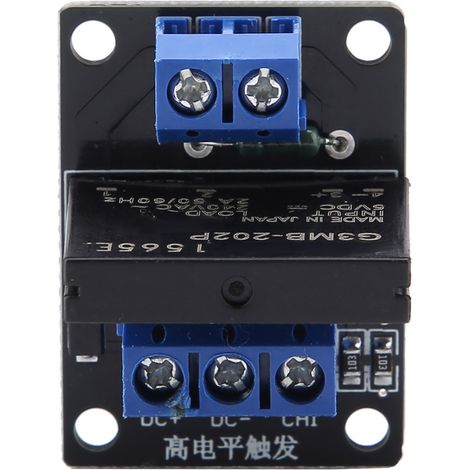 DC 5/12V 1-Kanal-Halbleiterrelaismodul mit Hochpegeltriggerung, 250VAC 2A Ausgang mit Sicherung (5V) (1/5)
