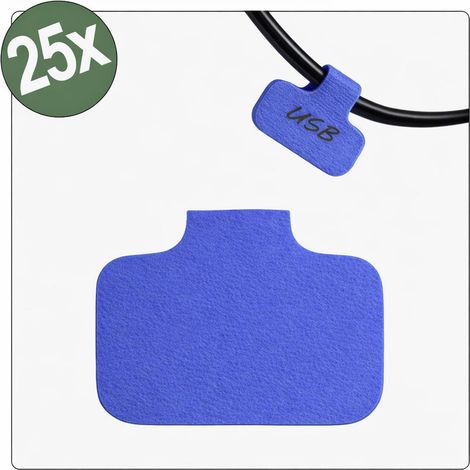 Quadrios 26CA784 26CA784 Etichetta per cavi 40 x 20 mm Colore campo di marcatura: Blu Numero di etichette: 25