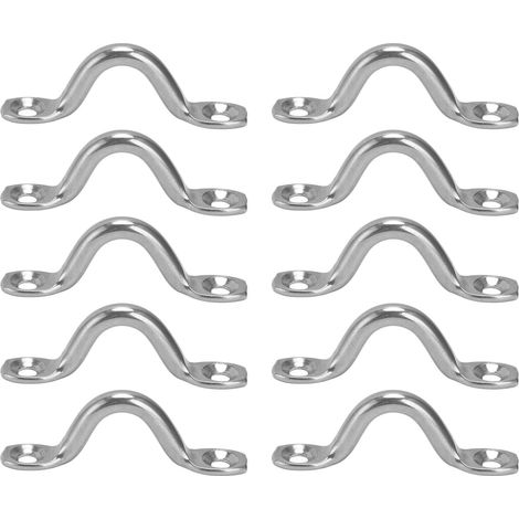 10 Stück Ösen aus Edelstahl 316 für Bootsdeckbefestigungen, kompatibel mit Seilen von 1/16 bis 3/8 Zoll Durchmesser