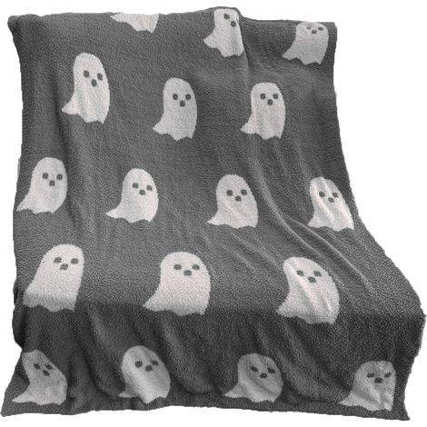 Couverture fantôme douce, confortable et respirante, idéale pour Halloween, pour regarder la télé ou camper. Gris foncé, 100 x 150 cm, 650 g. (1/5)