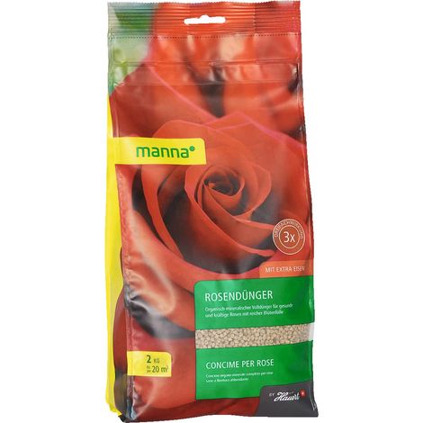 Manna Rosendünger 2 kg Blumendünger Blütendünger Beetdünger Balkondünger