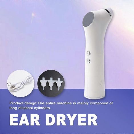 Sèche-oreilles à température constante pour le séchage et le soin du conduit auditif.