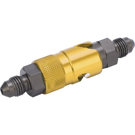 Adaptateur de raccord rapide pour conduite de frein, raccord en alliage d'aluminium pour tuyau de liquide d'huile ou de carburant, jaune (1/5)