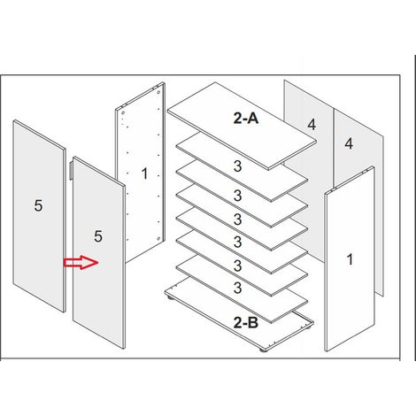 R ANTA X KIT SCARPIERA MAXI 2A/6R CM.72X36X103H ROV/BI- 1,0 pz