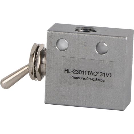 HL2301 3 Position 2 Port Toggle Switch Pneumatic Mechanical Valve