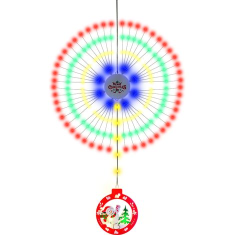 Guirlande lumineuse de Noël en forme de feu d'artifice, suspension décorative étanche IP65, lumières colorées, 8 modes d'éclairage (1/3)
