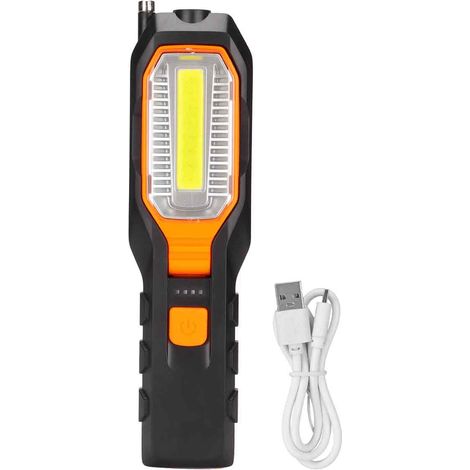 Lampe D'Inspection - COB Rechargeable 2800 mAh - Micro USB - Aimant Puissant Et Tige Rétractable - Pour Garage Atelier Automobile (1/5)