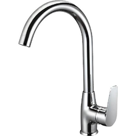 Rubinetto lavello cromato con bocca alta - Serie Eureka (1/4)