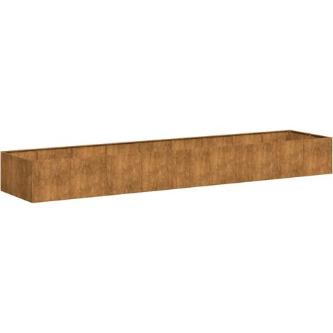 Pflanzkübel Rostig 360x80x40 cm Wetterfester Stahl vidaXL